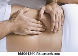 chiropractor, ajustar, woman’s, espinha