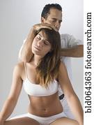 chiropractor, ajustar, woman’s, pescoço