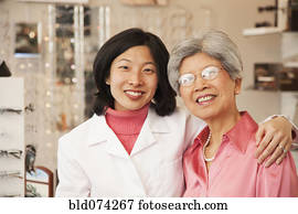 coreano, oculista, ficar, com, cliente