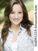 Smiling Caucasian woman