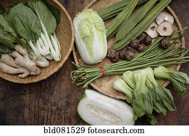 Variety of Asian vegetables