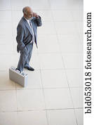 älter, afrikanisch, geschäftsmann, unterhaltung zelle telefon