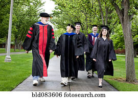 professoren, und, studenten, gehende, to, maturafeier professoren, und, studenten, gehende, to, maturafeier