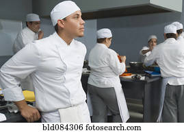 padeiros, trabalhando, em, panificadora, cozinha