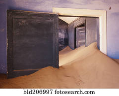 Abandoned House Filled with Drifting Sand