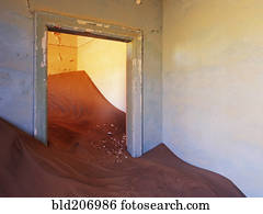 Abandoned House Filled with Drifting Sand