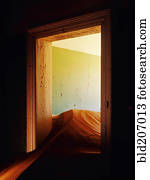 Abandoned House Filled with Drifting Sand