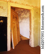 Abandoned House Filled with Drifting Sand