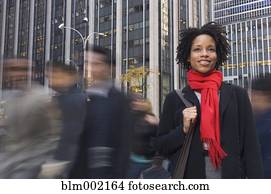 African American woman in urban scene African American woman in urban scene