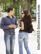 Couple smiling at each other