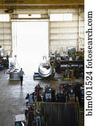 High angle view of warehouse