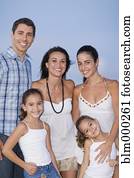 hispanic familie, het poseren