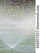 irrigadores, ligado, gramado