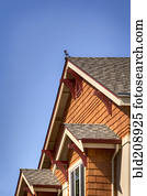 The roof and building exterior