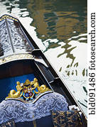 ornate, gôndola, em, canal