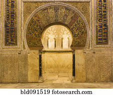 Ornate stone, arched doorway