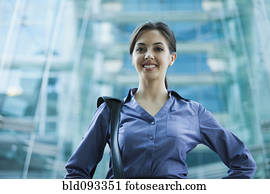 Smiling Caucasian businesswoman