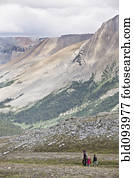 Family hiking on Parker Ridge
