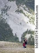 Family hiking on Parker Ridge