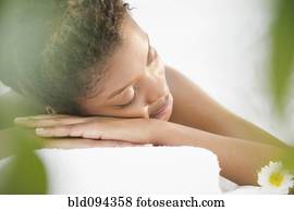 tranqüilo, mulher preta