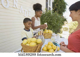 cliente, em, carrinho limonada