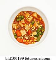 schüssel, buchstabensuppe schüssel, buchstabensuppe