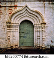 Arched doorway of Russian cathedral
