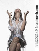 chuva, queda, ligado, caucasiano, executiva