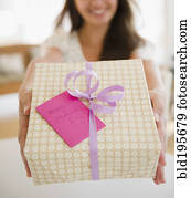 indianas, mulher segura, saída, presente dia mãe