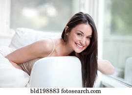 Smiling Caucasian woman