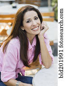 Smiling Hispanic woman