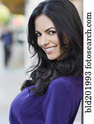 Smiling Hispanic woman