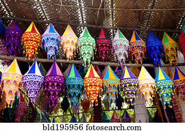 Variety of colorful Indian shades