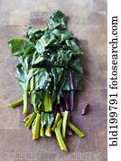 vário, alfaces, ligado, tábua cortante