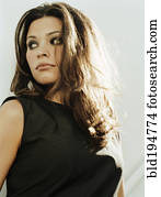 Woman with long hair