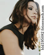 Woman with long hair