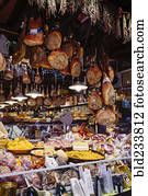 Abundance of food at deli in market