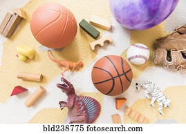 esportes, e, animais, brinquedos