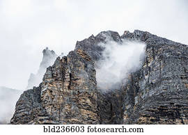 nevoeiro, ligado, montanha