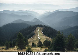 Ridge in mountain range