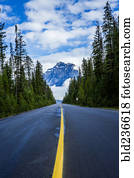 Road in mountain valley