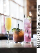 Variety of cocktails