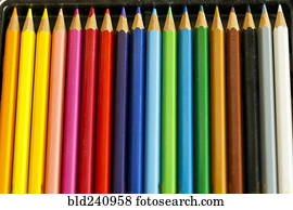 Variety of multicolor pencils