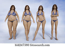 peso, mudança, de, mulher