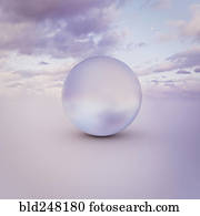 Sphere in clouds