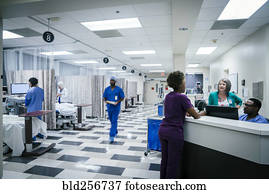 doutores enfermeiras, em, hospitalar