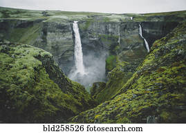 visão cênica, de, cachoeiras