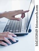 Cape Verdean woman using laptop