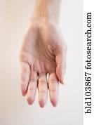 Cape Verdean woman with hand outstretched