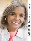 Smiling African American woman